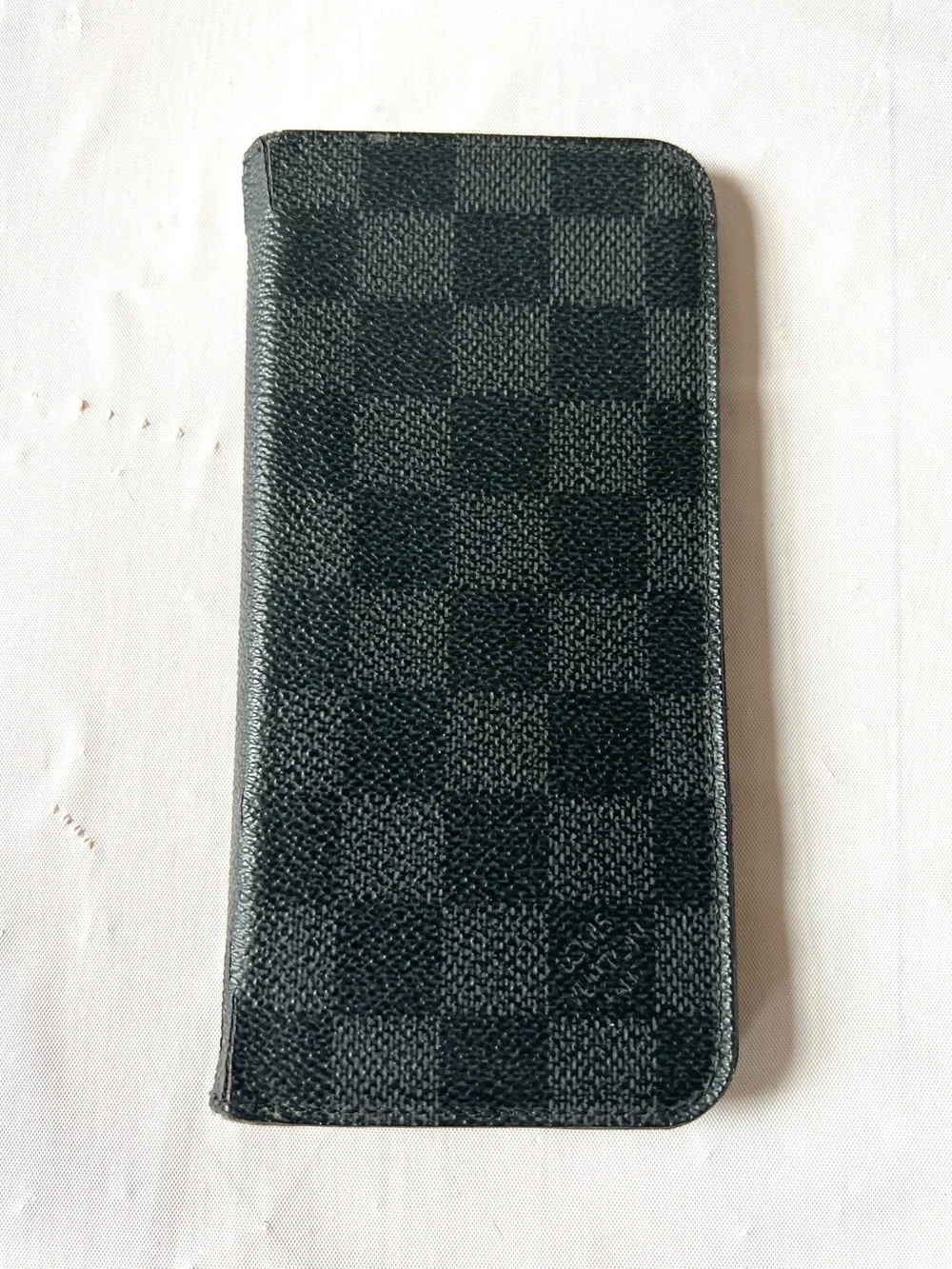 Louis Vuitton Damier Graphite Canvas Phone Folio Case black grey